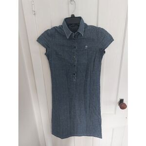 Denim polo dress
